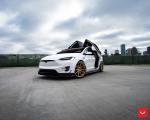 Tesla Model X P100D on Vossen Wheels (HF-3) 2019 года